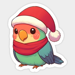 Cute Christmas Parrot Sun Conure Sticker